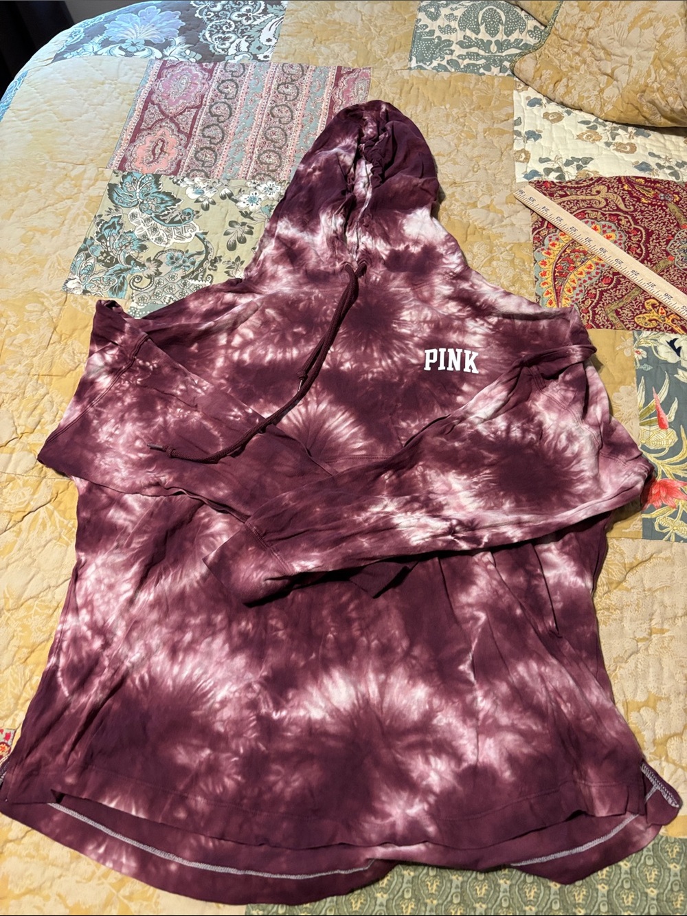 Pink Cotton Tie Dye Hoodie